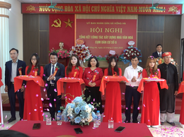 Hội nghị tổng kết công trình xây dựng Nhà văn hóa cụm 6 xã Hồng Hà