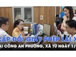 CẤP ĐỔI GIẤY PHÉP LÁI XE TẠI CÔNG AN XÃ TỪ NGÀY 1/3