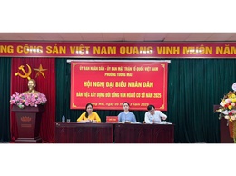 UBND-UBMTTQ Phường Tương Mai tổ chức Hội nghị đại biểu nhân dân bàn về xây dựng đời sống văn hóa ở cở sở năm 2025.
