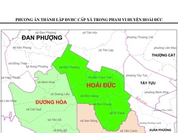 Phương án Sắp xếp đơn vị hành chính cấp xã của huyện Hoài Đức