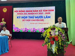 HĐND xã Tân Dân tổ chức kỳ họp chuyên đề về sắp xếp đơn vị hành chính
