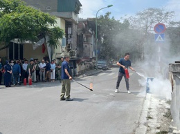 Phường Tương Mai tổ chức thực hiện cao điểm tuyên truyền, hướng dẫn an toàn phòng cháy chữa cháy và cứu nạn cứu hộ đối với cơ sở nhà ở nhiều tầng, nhiều căn hộ, nhà cho thuê trọ.