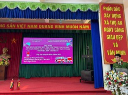 Tuyên truyền, hướng dẫn kỹ năng an toàn PCCC & CNCH cho người dân tại khu dân cư, hộ gia đình có nhà ở kết hợp sản xuất kinh doanh trên địa bàn xã Thọ An, huyện Đan Phượng, TP Hà Nội.