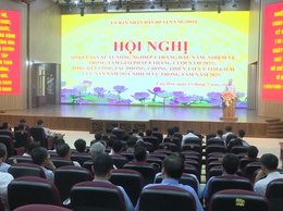 UBND huyện Ứng Hoà: sơ kết sản xuất nông nghiệp 4 tháng đầu năm 2025 và Tổng kết công tác PCTT và TKCN năm 2024.
