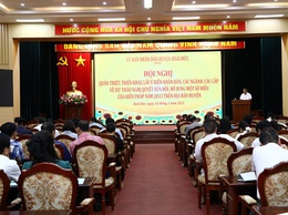 UBND huyện Hoài Đức tổ chức quán triệt, triển khai lấy ý kiến Nhân dân, các ngành, các cấp về Dự thảo Nghị quyết sửa đổi, bổ sung một số điều của Hiến pháp năm 2013
