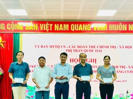 Thị trấn Quốc Oai: Sơ kết công tác mặt trận, các đoàn thể chính trị - xã hội 6 tháng đầu năm, phương hướng nhiệm vụ 6 tháng cuối năm 2025