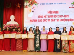 Quốc Oai tuyên dương khen thưởng 34 tập thể lao động tiên tiến và 665 chiến sỹ thi đua cấp cơ sở trong năm học 2024- 2025