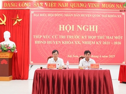Tổ đại biểu HĐND huyện Quốc Oai tiếp xúc cử tri xã Sài Sơn trước kỳ họp thường lệ giữa năm 2025