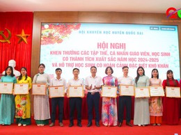Hội Khuyến học huyện Quốc Oai khen thưởng các tập thể, cá nhân học sinh, giáo viên có thành tích xuất sắc năm học 2024-2025
