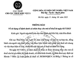 Sử dụng số định danh cá nhân thay cho mã số thuế từ 01/7/2025