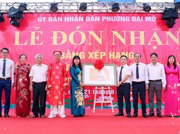 Phường Đại Mỗ đón nhận Bằng xếp hạng di tích cấp Thành phố đối với Đình An Thái