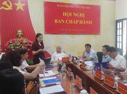 Đảng ủy phường Đại Mỗ vận hành thử nghiệm và cho ý kiến về công tác xây dựng Đảng