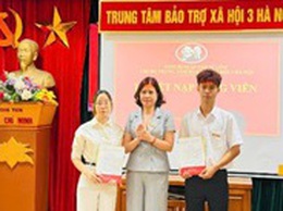 Lễ công nhận đảng viên chính thức và kết nạp đảng viên tại Trung tâm Bảo trợ xã hội 3 Hà Nội