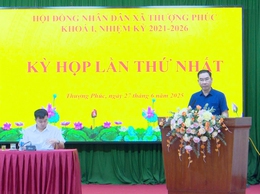 Hội đồng nhân dân xã Thượng Phúc tổ chức vận hành thử nghiệm kỳ họp lần thứ nhất