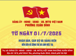 Phường Xuân Đỉnh sẽ chính thức đi vào hoạt động từ ngày 01/7/2025.