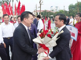 Lễ xuất quân về 5 xã mới đối với cán bộ, công chức, viên chức, người lao động cơ quan Huyện ủy, HĐND, UBND Huyện.