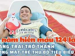 Chàng trai trẻ huyện Mê Linh 124 lần hiến máu cứu người