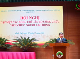 Xã Quốc Oai tổ chức Hội nghị gặp mặt cán bộ, công chức, viên chức, người lao động