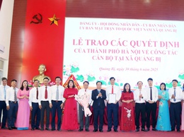 Lễ công bố các Quyết định của Thành Phố về công tác cán bộ tại xã Quảng Bị