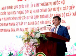 Phường Sơn Tây dự lễ công bố sắp xếp đơn vị hành chính tại Hà Nội