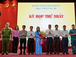 Kỳ họp thứ nhất HĐND phường Sơn Tây nhiệm kỳ 2021-2026