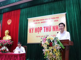 Xã Trần Phú tổ chức Thành công kỳ họp thứ nhất, HĐND xã khóa XX, nhiệm kỳ 2021-2026