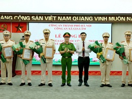 Công an xã Gia Lâm tổ chức Lễ công bố quyết định bổ nhiệm 05 Phó Trưởng Công an xã