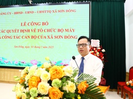 Sơn Đồng công bố các Quyết định về tổ chức bộ máy và công tác cán bộ