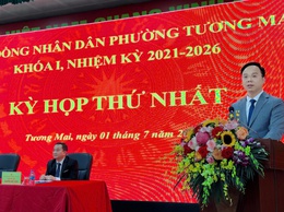 HĐND phường Tương Mai tổ chức Kỳ họp thứ nhất
khoá I, Nhiệm kỳ 2021-2026

