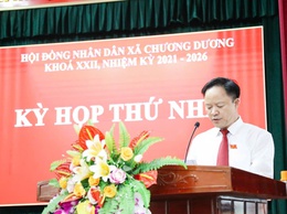 HĐND xã Chương Dương tổ chức kỳ họp thứ nhất khóa XXII, nhiệm kỳ 2021 - 2026
