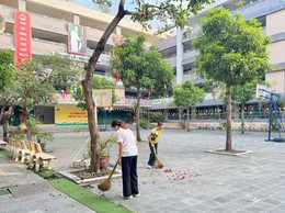 TRƯỜNG TIỂU HỌC AN HÒA HƯỞNG ỨNG TỔNG VỆ SINH MÔI TRƯỜNG CHÀO MỪNG ĐẠI HỘI ĐẢNG