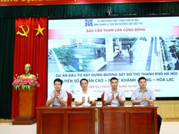 Lấy ý kiến nhân dân xã Sơn Đồng về Dự án đầu tư xây dựng đường sắt đô thị, tuyến số 5 Văn Cao - Hòa Lạc