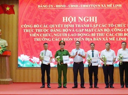 Mê Linh: Công bố các quyết định thành lập các tổ chức Đảng trực thuộc và gặp mặt cán bộ