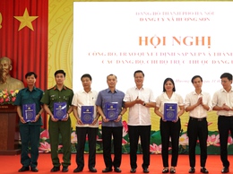 Xã Hương Sơn thành lập mới các Đảng bộ, chi bộ trực thuộc Đảng ủy xã