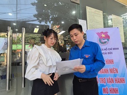 Đoàn thanh niên xã Hoài Đức ra quân hỗ trợ tại các Điểm phục vụ hành chính công