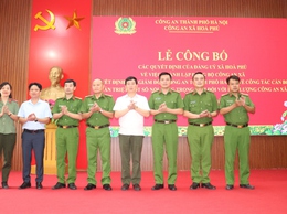 Công an xã Hòa Phú tổ chức Lễ công bố các Nghị quyết của Đảng ủy xã về việc thành lập Đảng bộ công an xã