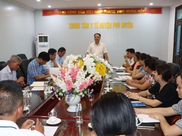 Thường trực Đảng uỷ xã làm việc với Trạm y tế xã
