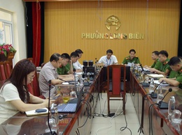UBND Phường Long Biên làm việc với Phòng Cảnh sát PCCC&CNCH về công tác phòng cháy, chữa cháy và cứu nạn cứu hộ