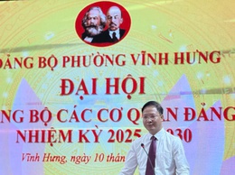 CÁC CƠ SỞ ĐẢNG TRỰC THUỘC ĐẢNG BỘ PHƯỜNG VĨNH HƯNG TỔ CHỨC THÀNH CÔNG ĐẠI HỘI
