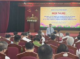 Đảng uỷ xã Vĩnh Thanh tổ chức Hội nghị Quán triệt, triển khai các Nghị quyết, Quyết định của BCH Đảng bộ xã về công tác tổ chức bộ máy và một số nhiệm vụ trong tâm 6 tháng cuối năm 2025.