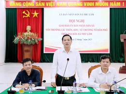HỘI NGHỊ GIAO BAN ỦY BAN NHÂN DÂN XÃ VỚI TRƯỞNG THÔN, KHU, TỔ TRƯỞNG TỔ DÂN PHỐ TRÊN ĐỊA BÀN XÃ THƯ LÂM