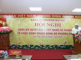 PHƯỜNG ĐẠI MỖ TỔ CHỨC HỘI NGHỊ CÔNG BỐ QUYẾT ĐỊNH THÀNH LẬP CÁC TỔ CHỨC ĐẢNG TRỰC THUỘC