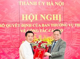 Đồng chí Lê Trung Kiên được phân công làm Phó Trưởng ban Tổ chức Thành ủy Hà Nội