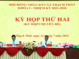 Xã Thạch Thất tổ chức kỳ họp  thứ 2 (Kỳ họp chuyên đề) HĐND xã khóa 1, nhiệm kỳ 2021 - 2026 bàn về