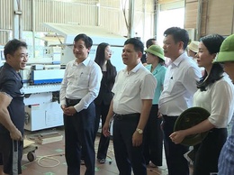 Ban Chấp hành Đảng bộ xã Phúc Thọ thăm, khảo sát một số di tích, mô hình phát triển kinh tế, làng nghề trên địa bàn