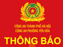 Thông báo của Công an phường Yên Hòa