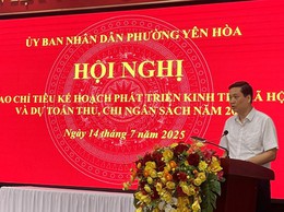 Hội nghị giao chỉ tiêu kế hoạch phát triển kinh tế - xã hội và dự toán thu - chi ngân sách phường Yên Hòa năm 2025