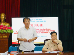 Họp tiểu ban tổ chức, phục vụ đại hội Đảng bộ xã Ứng  Thiên lần thứ nhất, khoá I (Nhiệm kỳ 2025-2030)