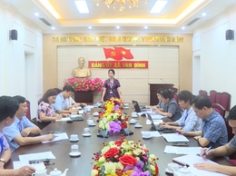 ĐẢNG ỦY XÃ TỔ CHỨC HỘI NGHỊ LÀM VIỆC VỚI TIỂU BAN TUYÊN TRUYỀN VÀ TRUNG TÂM VHTT&TT VỀ CÔNG TÁC CHUẨN BỊ TUYÊN TRUYỀN ĐẠI HỘI