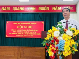 Phường Yên Nghĩa công bố Quyết định về Tổ chức bộ máy công tác cán bộ thuộc Uỷ ban MTTQ, chức danh Đoàn thể chính trị - xã hội phường